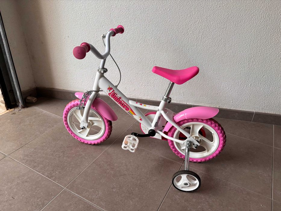 Bicicleta de Menina 14 polegadas Unicorn 3-6 anos