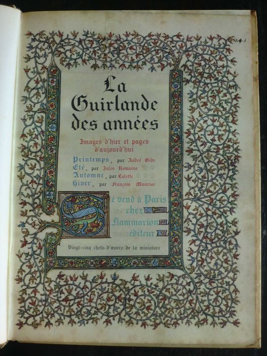 La guirlande des années - Flammarion 1941