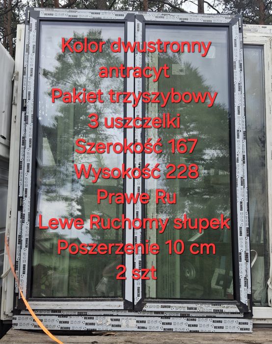 Okno 116x143 nowe 3 szyby Rozwierno-uchylne CIEPŁE