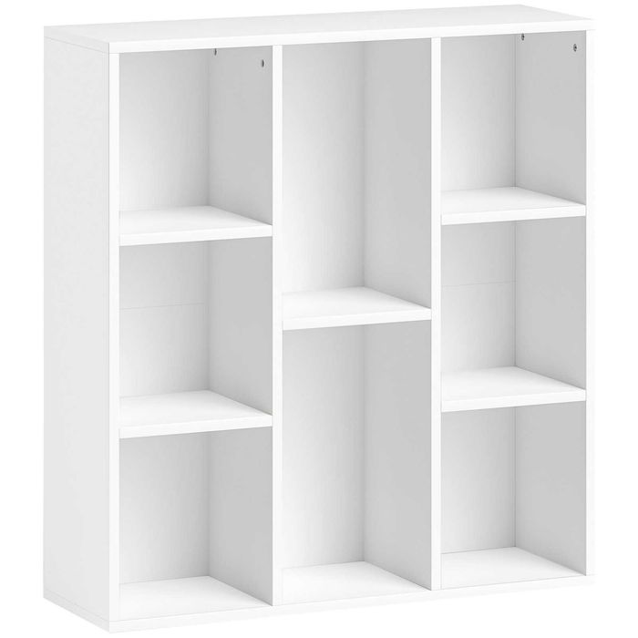 Estante branca 8 compartimentos versátil 74,3x24x80 cm