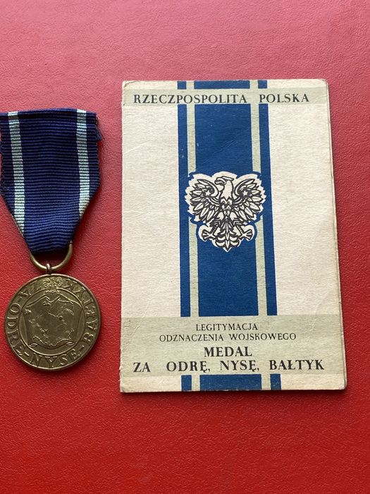 Za Odrę Nysę Bałtyk z legitymacją 1946 rok