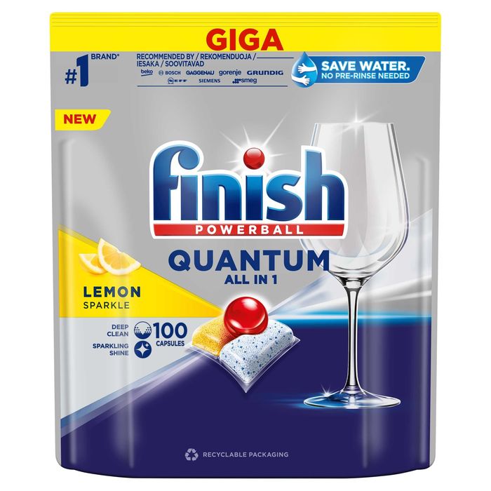 Finish Quantum All in 1 kapsułki do zmywarki Lemon 100 szt