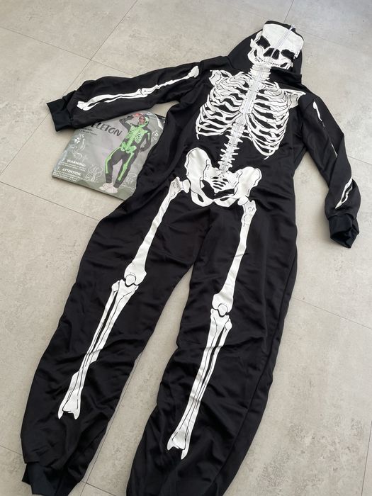 Kostium przebranie roz.XXL Kosciotrup swiecacy halloween