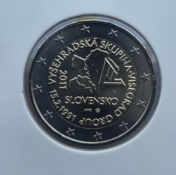 2 eur Eslováquia 2011 visegrad unc
