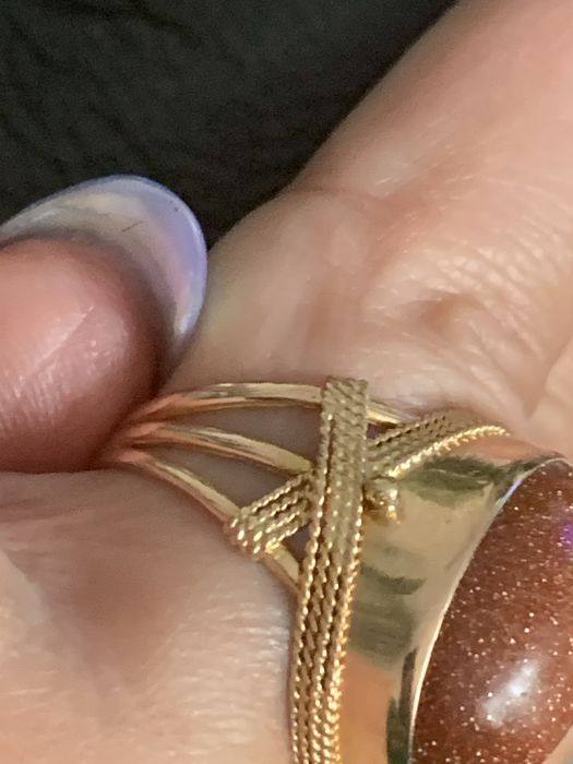 Pierscionek piasek pustyni zloto 585