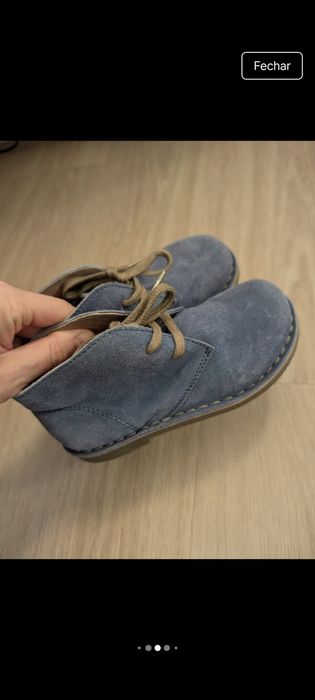 Botas criança novas camurça