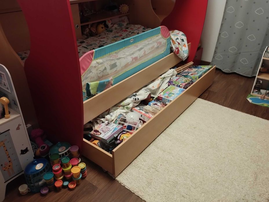 Beliche de madeira Gala Ranza com 3 camas 190x90 em bom estado