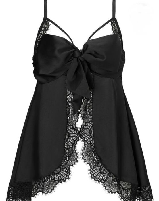 Ann Summers – Unwrap Me – Czarny w stylu babydoll XL