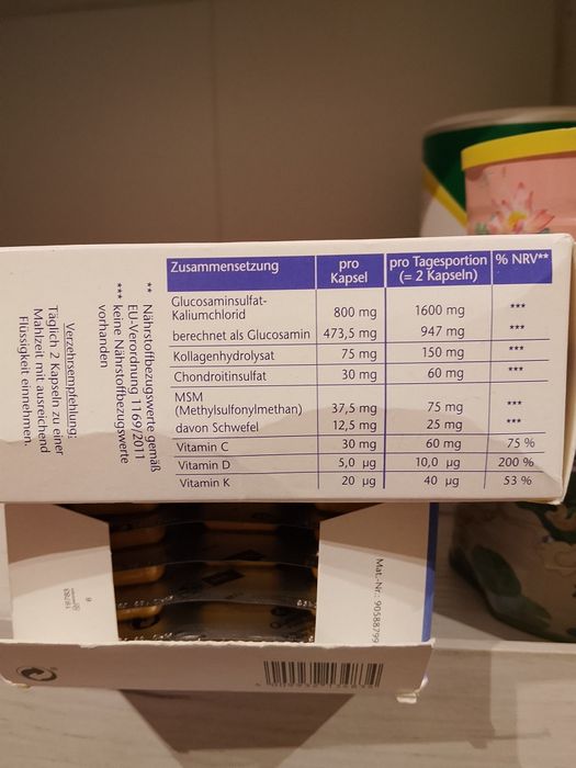 2x suplement glukozamina kolagen MSM