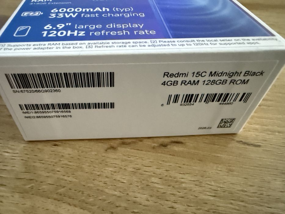 Xiaomi Redmi 15 c  Nowy