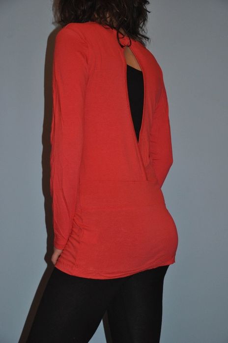 Tunika koralowa długi rękaw