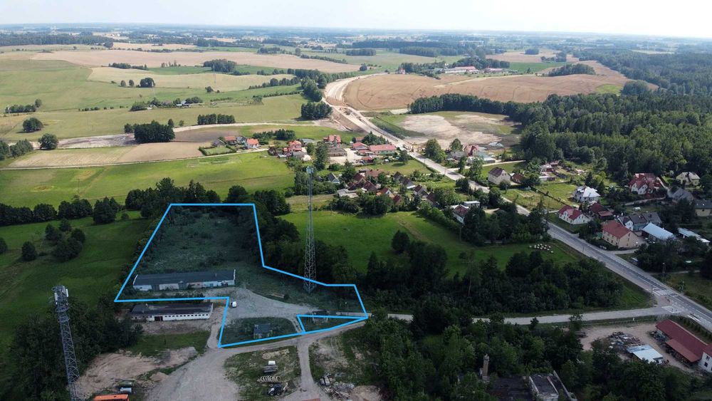 Działka przemysłowa z halą