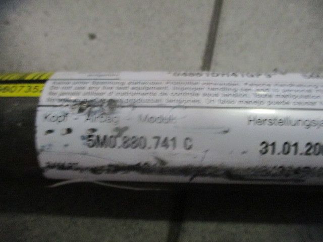 Airbag cortina esquerdo VOLKSWAGEN Golf V (1K1)