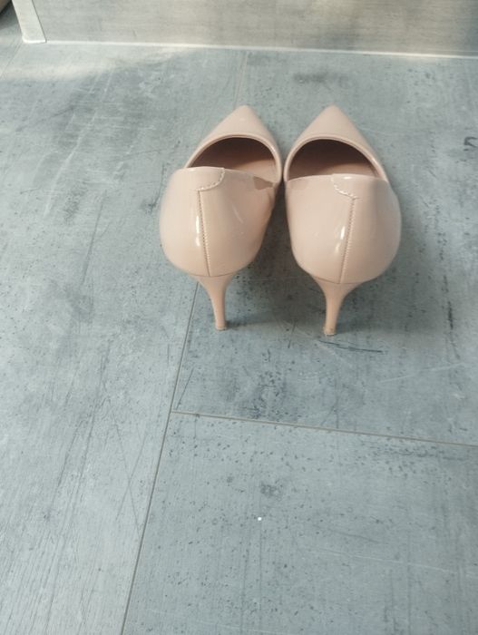 Buty szpilki pudrowy róż