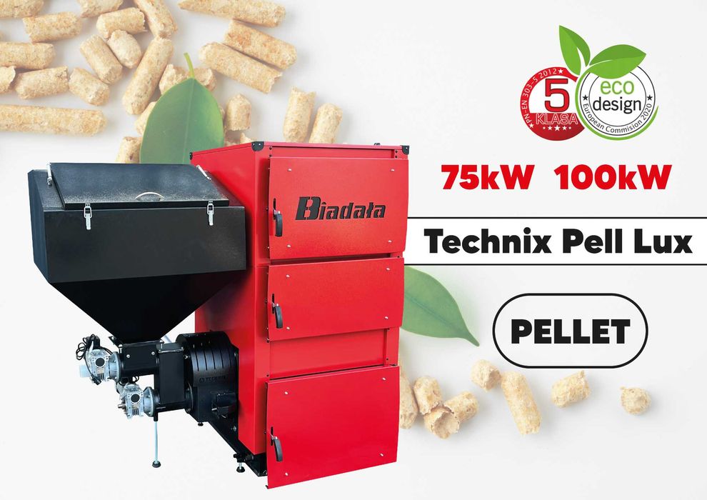 Kocioł Piec Pellet 100kW Z Podajnikiem Technix Pell Lux