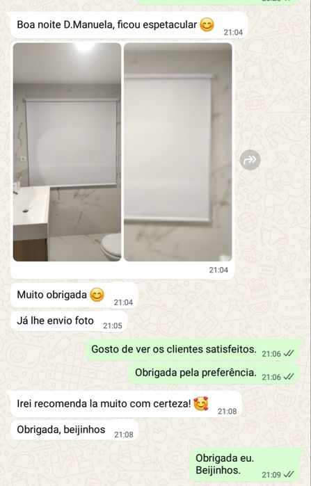 Estore de rolo por medida