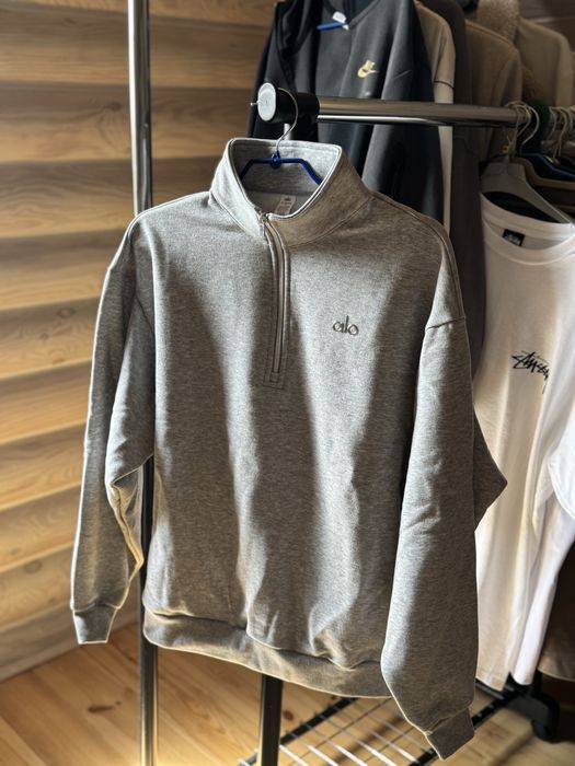 Alo Yoga Accolade 1/4 Zip Pullover Gray XS / Alo Yoga худі / зіп худі