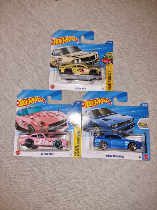 Zestaw 3x Mazda + Datsun + Maserati Hot Wheels Main