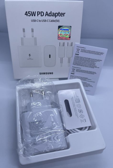 Зарядное устройство Samsung 45W +Кабель 5А Type-C Быстрая зарядка