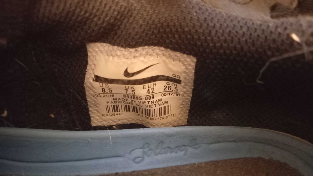 Skórzane sneakersy Nike czarne r. 42