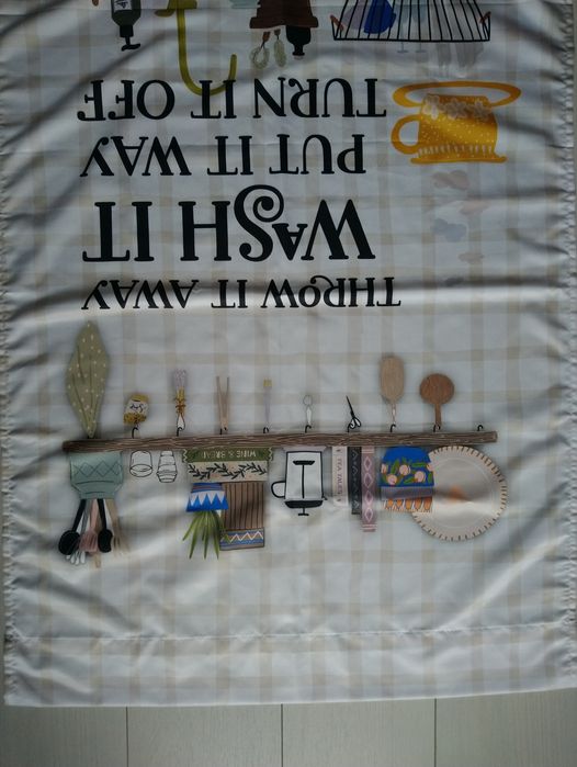 Фіранка шторка на кухню 100×70 см