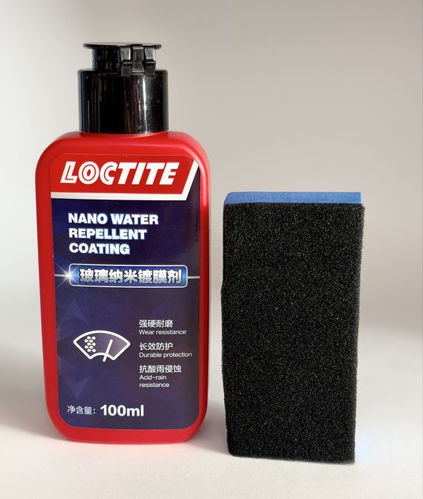 Антидощ Loctite (Henkel) / Очисник скла від масляної плівки 100 мл + губка