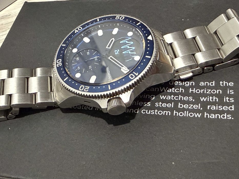 Withings ScanWatch Horizon 43mm niebieski smartwatch app