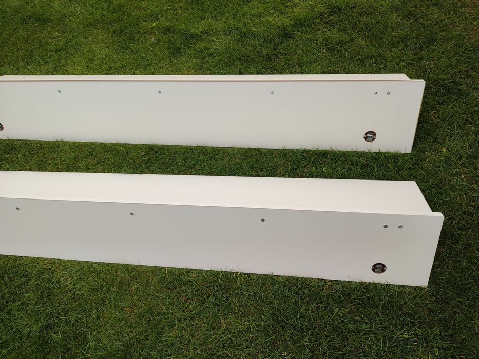 Półki białe wysoki połysk 152 cm 2 szt.