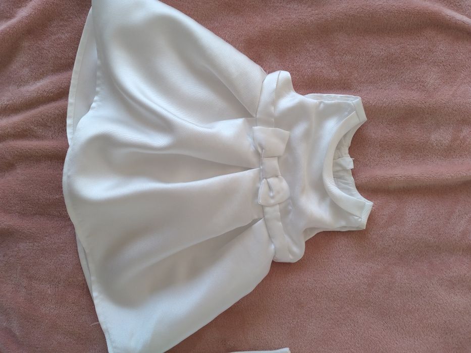 Sukienka na chrzest biala 62 smyk cool club