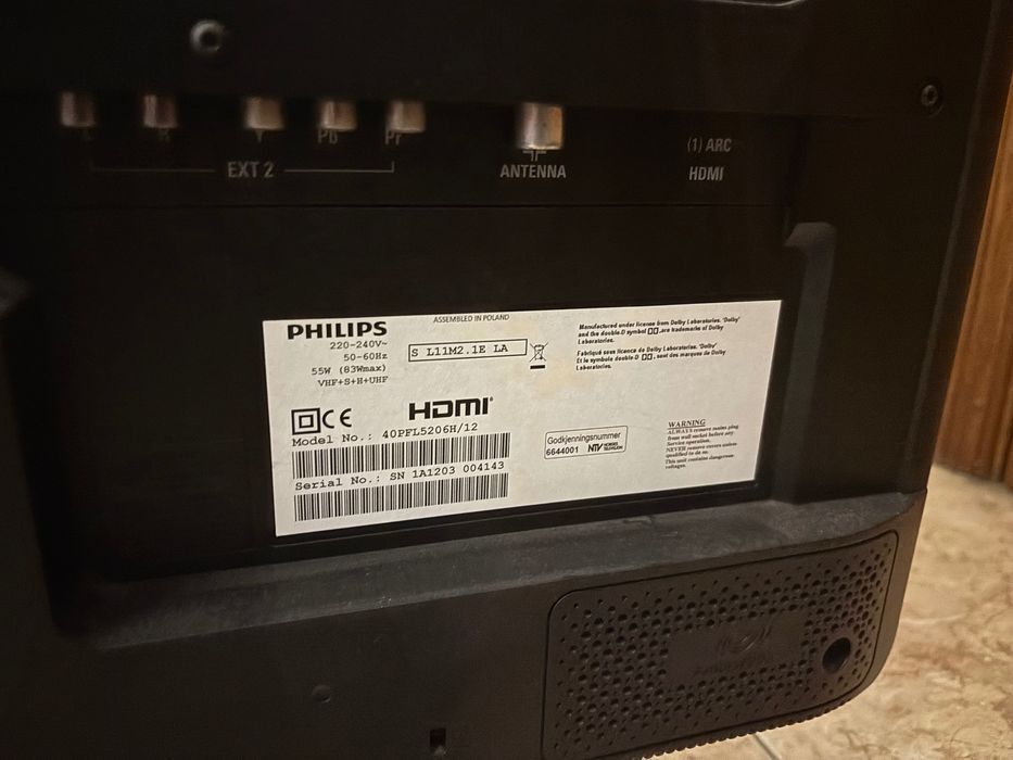 Televisão Philips 40 Polegadas LED PMR brilhante de 100 Hz