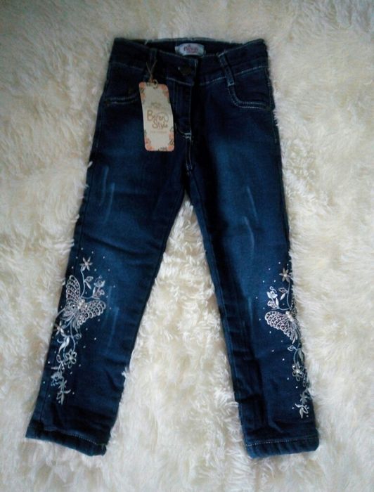 Джинсы на  травке новые