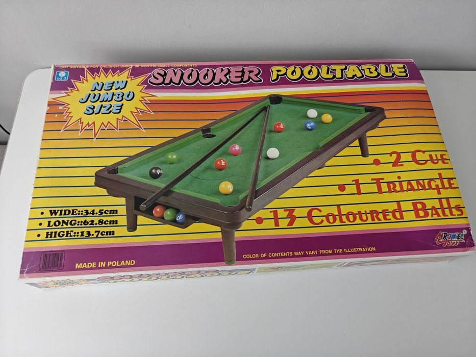 Mini Bilard Snooker Pool Table – Duży 63cm, Kompletny Zestaw