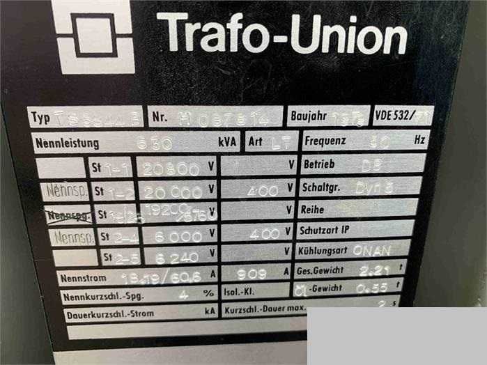 Transformator olejowy 630 KVA 20/04 KV