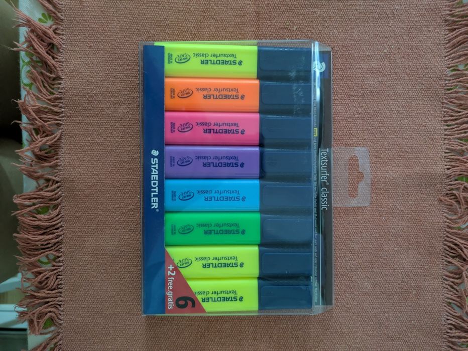 Canetas Sublinhar Fluorescentes Staedtler e Sharpie Novas