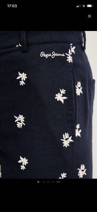 Spodnie z lnem Pepe Jeans