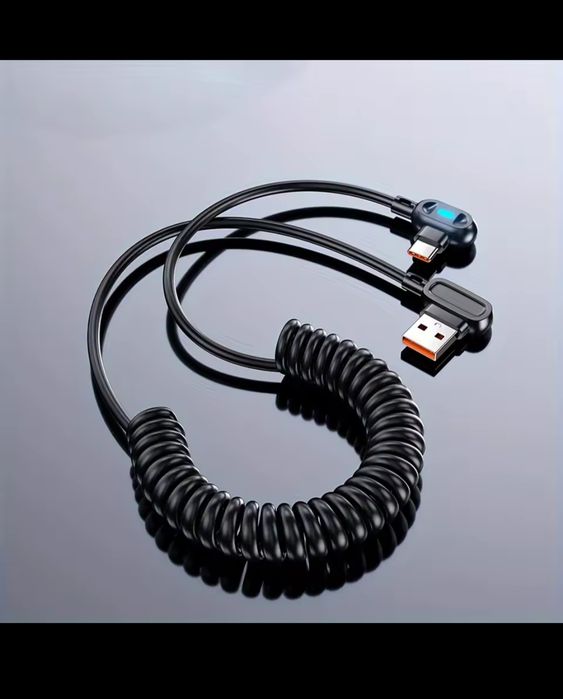 Kabel USB C 6A spiralny