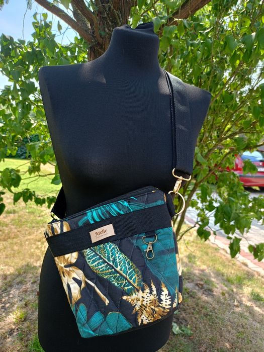 Torebka handmade w liście – szyta ręcznie Atelie Justyna Sokołowska