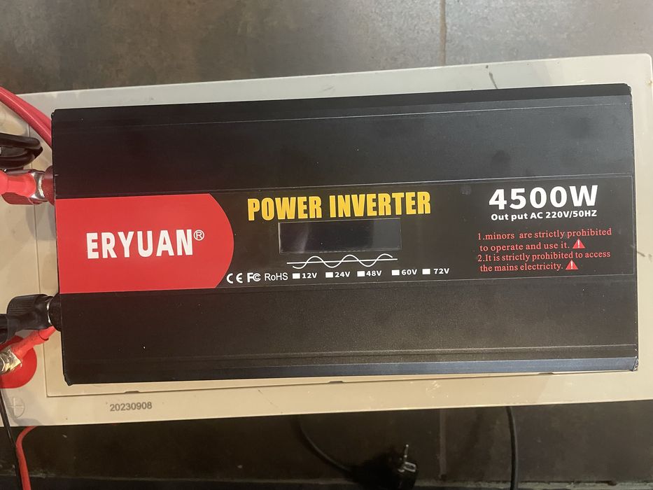 В НАЛИЧИИ !! Инвертор 12V 220V 4500 Вт Правильный Чистый Синус.