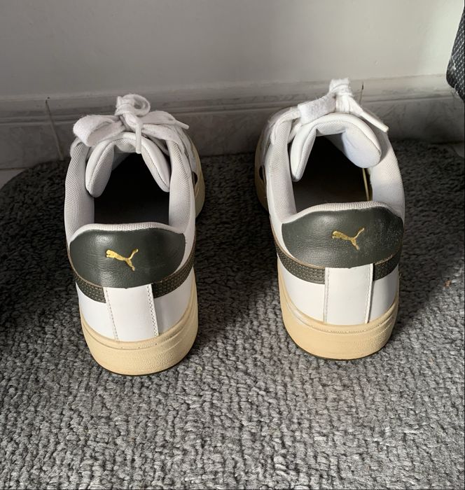 Sapatilhas Puma-Tamanho 44.5-Branco e Castanho-Usados