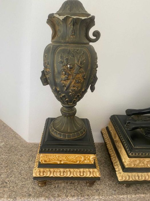 Relógio de Lareira com Guarnição. Envio até 24h.