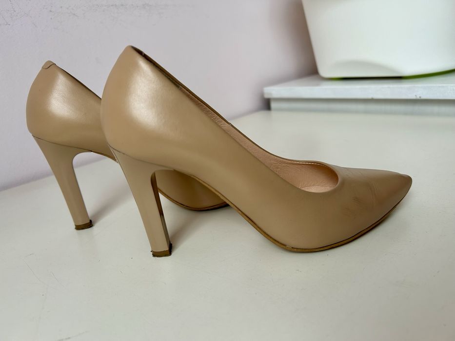 Beżowe czółenka bioeco by arka