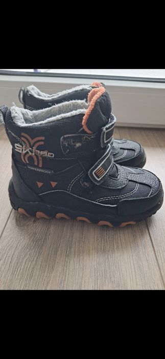 Buty kozaki zimowe 25 dla chlopca ocieplane. Wkładka dlugosc 16.5cm. S