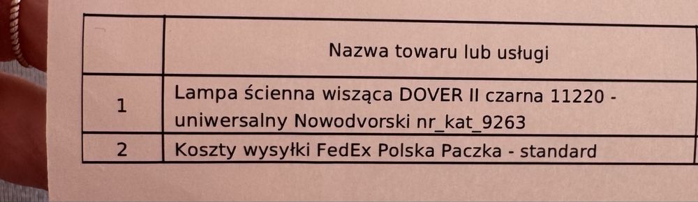 Lampa scienna wiszaca Dover II czarna 11220 Nowodvorski