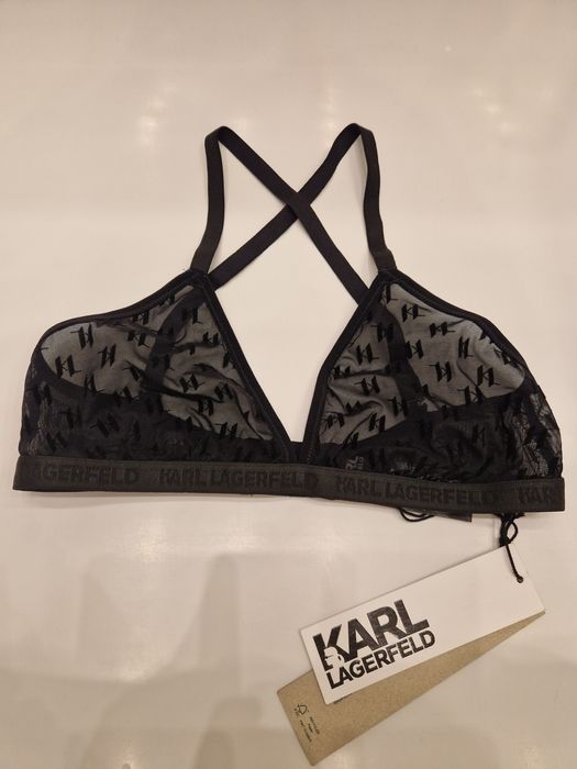 Seksowny biustonosz Karl Lagerfeld z monogramem i możliwością ustawien