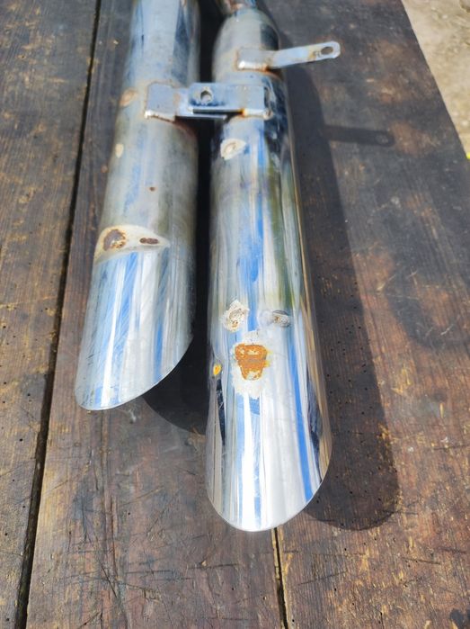 Tłumiki motocyklowe custom chopper cruiser drag pipes e4 komplet