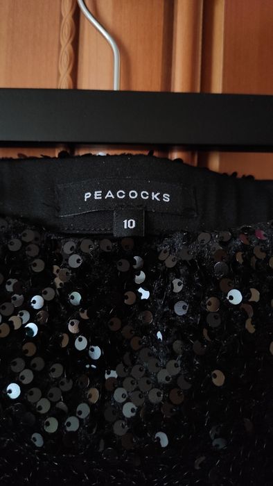 Святкова спідниця чорна з пайєтками. Розмір 10, s-m