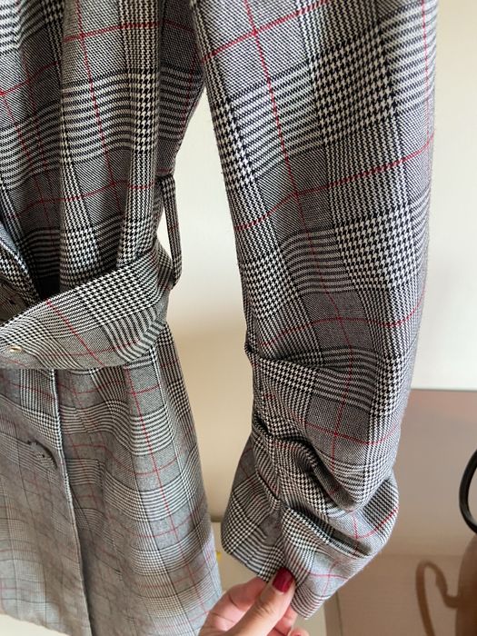 Vestido com padrao, manga comprida