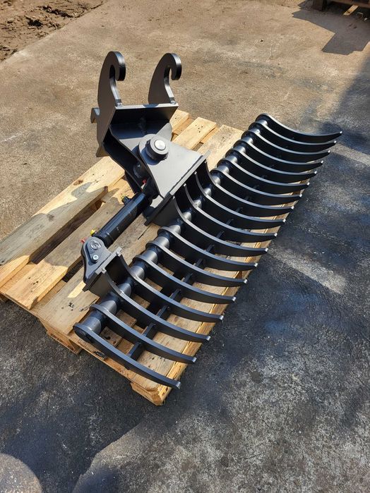 Grabie poziomowane hydraulicznie ukosowane do minikoparki 120cm