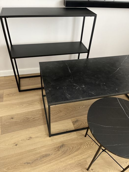 Czarne meble stolik konsola szafka rtv ikea jysk
