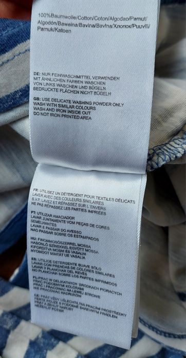 Mustang r.M longsleeve w paski biało-niebieskie